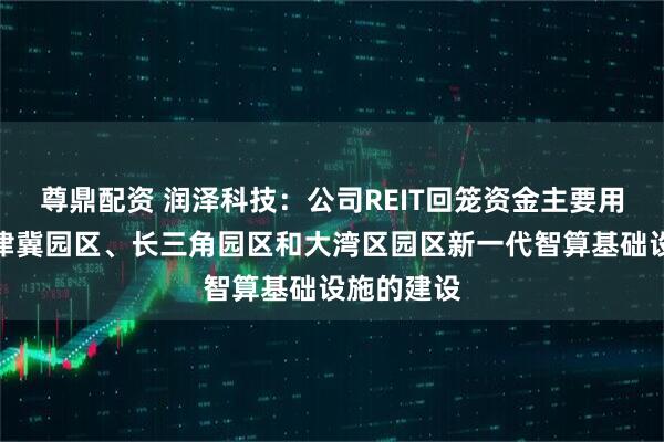尊鼎配资 润泽科技：公司REIT回笼资金主要用于公司京津冀园区、长三角园区和大湾区园区新一代智算基础设施的建设