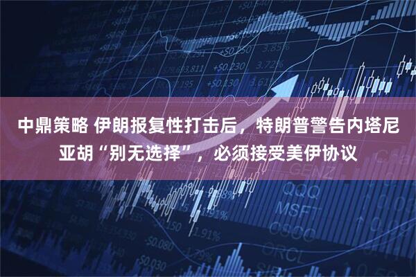 中鼎策略 伊朗报复性打击后,特朗普警告内塔尼亚胡“别无选择”,必须接受美伊协议